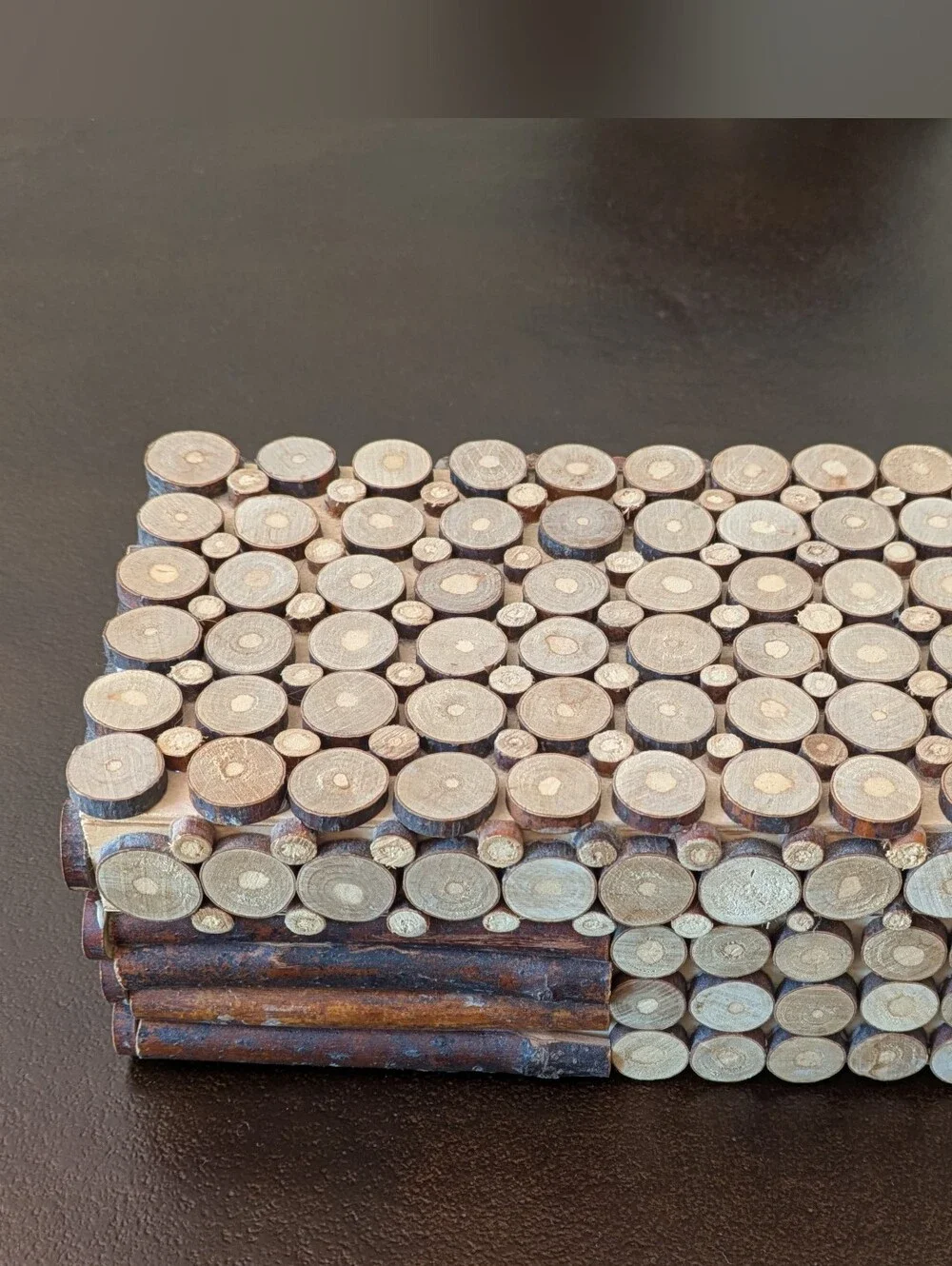 Vintage Log Slice Storage Box